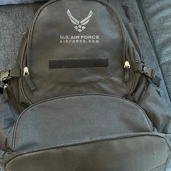 U.S. AIR FORCE ブラックバックパック U.S Air Force C-AF0711A Backpack Laptop Polyester Black 20